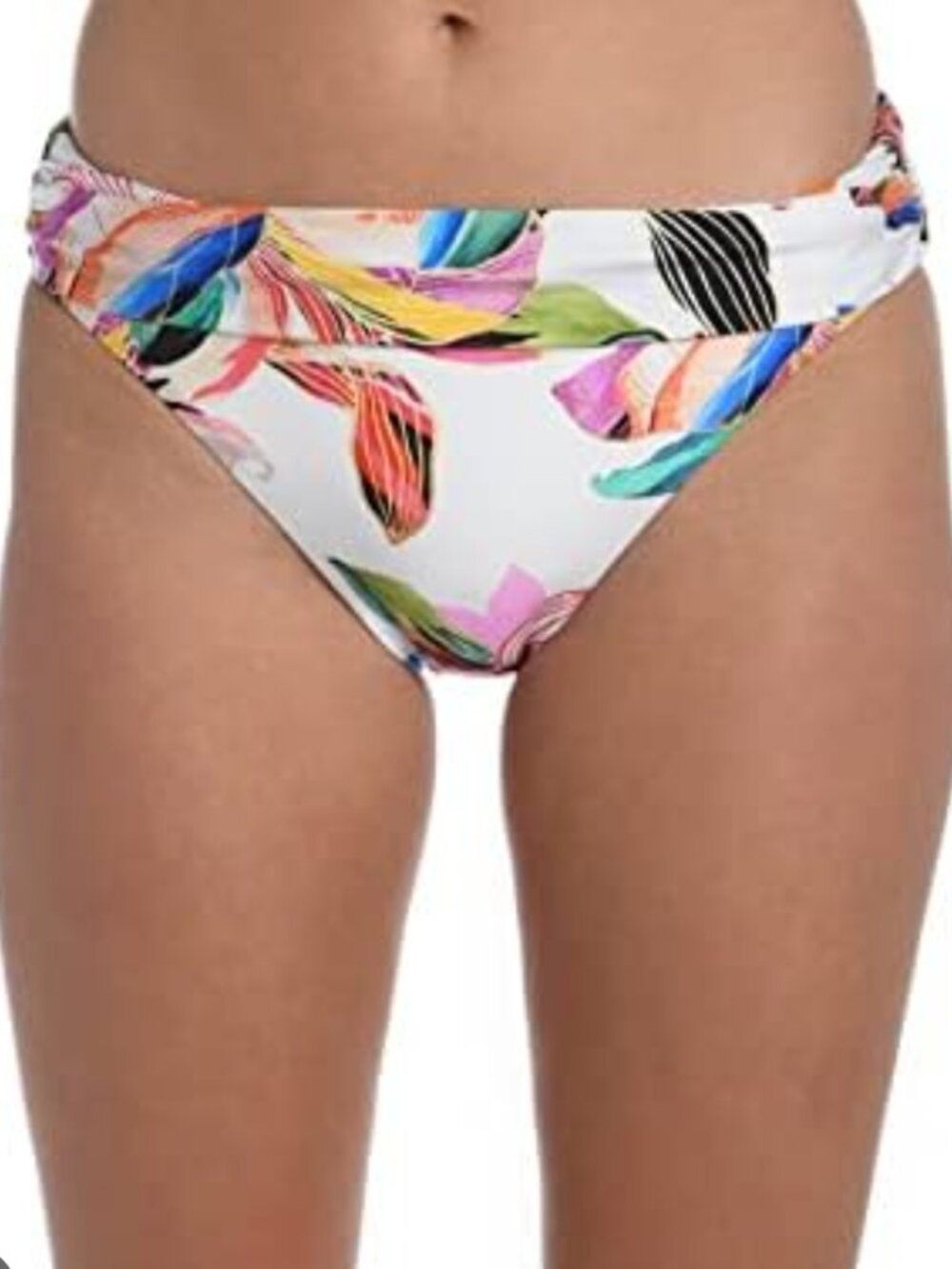 La Blanca Paradise City Scoop Front Hipster Bikini Bottoms – Multicolor Tropical